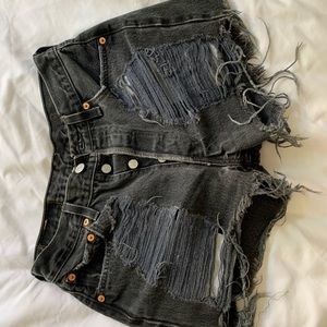 Levi’s high waisted jean shorts!